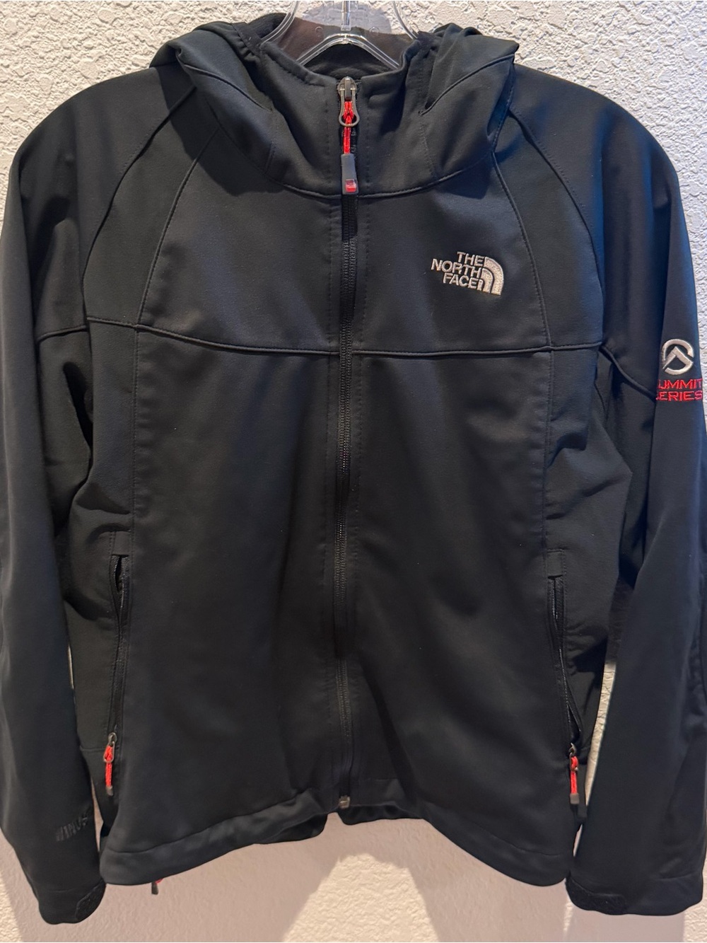 The North Face Black Performance Softshell Jacket with Red Accents